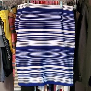 NYCC blue and white pencil skirt